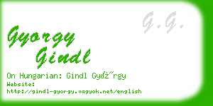 gyorgy gindl business card